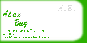 alex buz business card